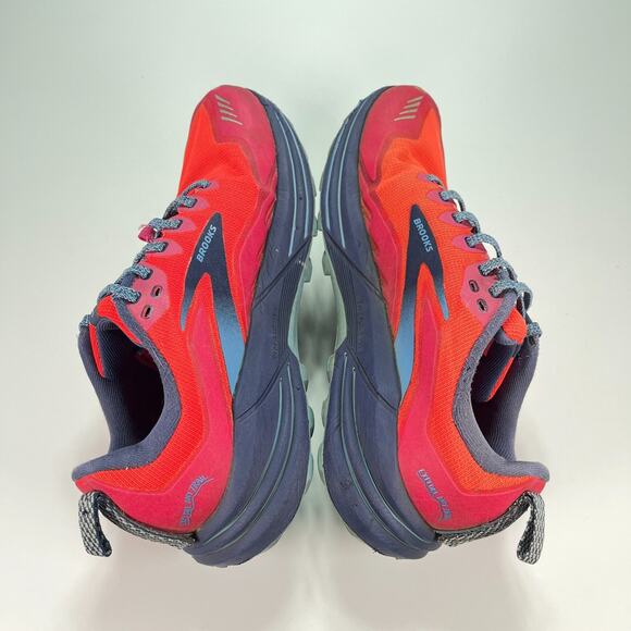 Brooks Cascadia 16 Bright Red Pink Trail Running Shoes 1203631B647 Womens Sz 9.5 - Picture 7 of 10